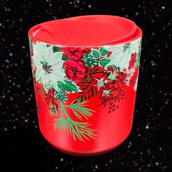 Starbucks Holiday Red White Green Poinsettia Christmas Ceramic Mug Cup 8oz ￼￼22 - Picture 11 of 11